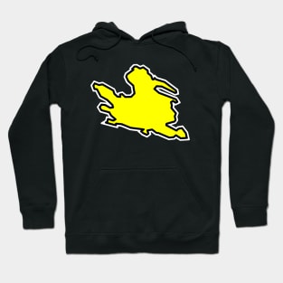 Mayne Island BC Silhouette - Lemon Yellow Flavour - Mayne Island Hoodie